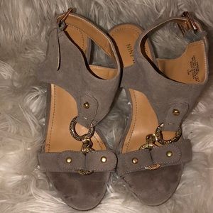 Nine West Taupe Heels